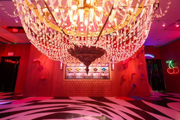 A peek inside “Sabrina’s Pit Stop” presented by Airbnb and Sabrina Carpenter on in Indio, California.