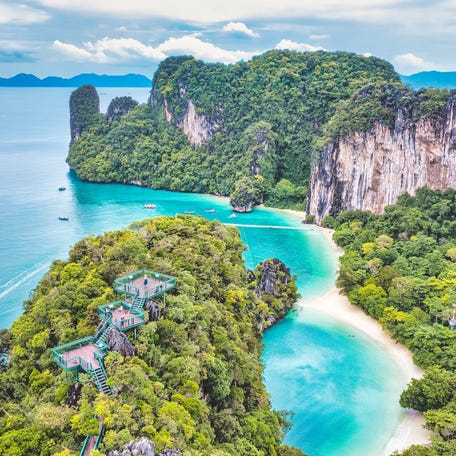 Hat Noppharat Thara–Mu Ko Phi Phi National Park offers pristine diving and beaches.