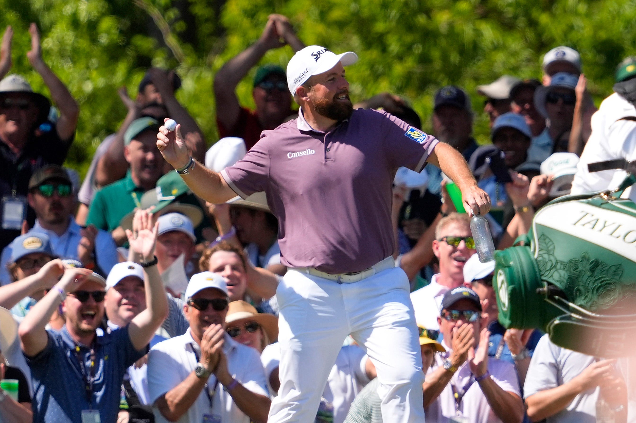 Watch Shane Lowry's ace that shot him up the Masters leaderboard into second place, four strokes behind leader Rory McIlroy.
