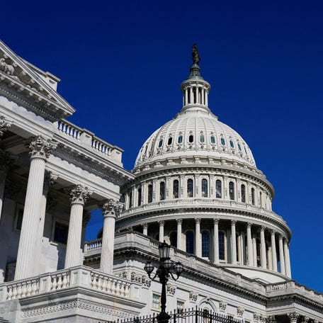 A view of the dome of the U.S. Capitol building, during a vote in the U.S. House of Representatives on a stopgap spending bill to avert a partial government shutdown that would otherwise begin October 1, on Capitol Hill in Washington, D.C. U.S., September 19, 2025. REUTERS/Kent Nishimura/File Photo