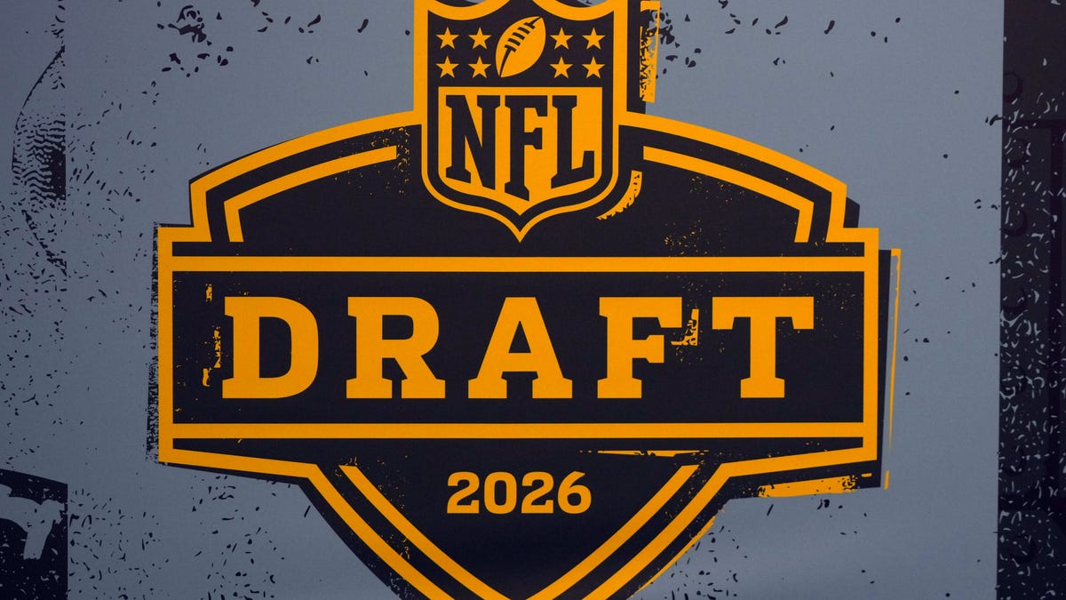 Feb 6, 2026; San Francisco, CA, USA; The 2026 NFL Draft logo at the Super Bowl LX Experience at the Moscone Center. Mandatory Credit: Kirby Lee-Imagn Images