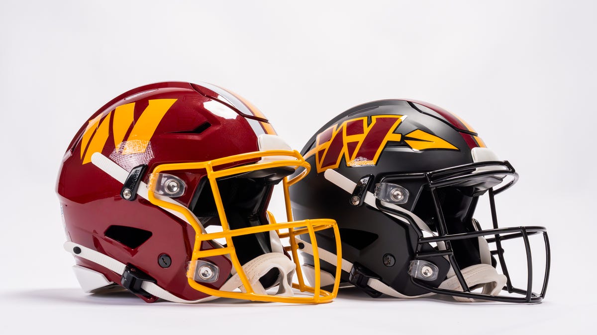 And it's that "Hail Raiser" that might garner the most attention − and maybe support from the team's longtime fans. It replaces the Commanders' all-black alternates with another mostly black look, though one that replicates the team's classic get-up in terms of the striping and jersey number fonts. The main distinction comes with the black matte-adjacent helmet, which now sports the trio of centerline stripes and a new alternate logo − the Commanders' W intertwined with a spear that calls
 back the team's helmet logo from 1965-69. It's similar to the one Florida State uses.