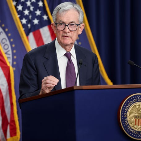 WASHINGTON, DC - MARCH 18: Federal Reserve Chair Jerome Powell speaks during a press conference following the Federal Open Markets Committee meeting at the Federal Reserve on March 18, 2026 in Washington, DC. (Photo by Anna Moneymaker/Getty Images)