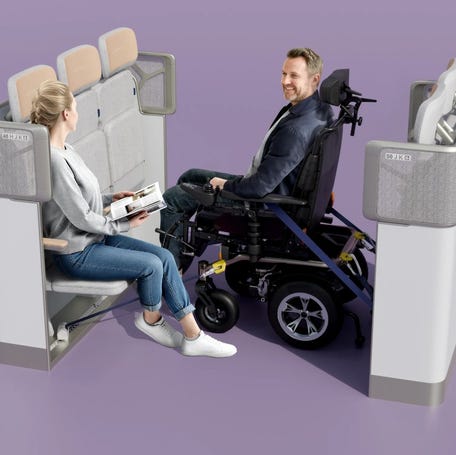 Wheelchair users will be able to fly in their own mobility devices once the new Airspace U Suite from Airbus is approved and installed by airlines.