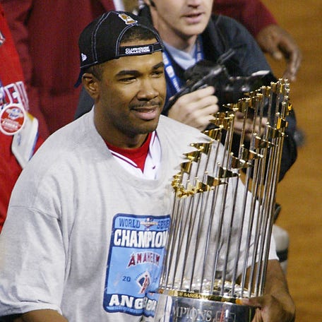Garret Anderson and the Angels won the World Series in 2002.