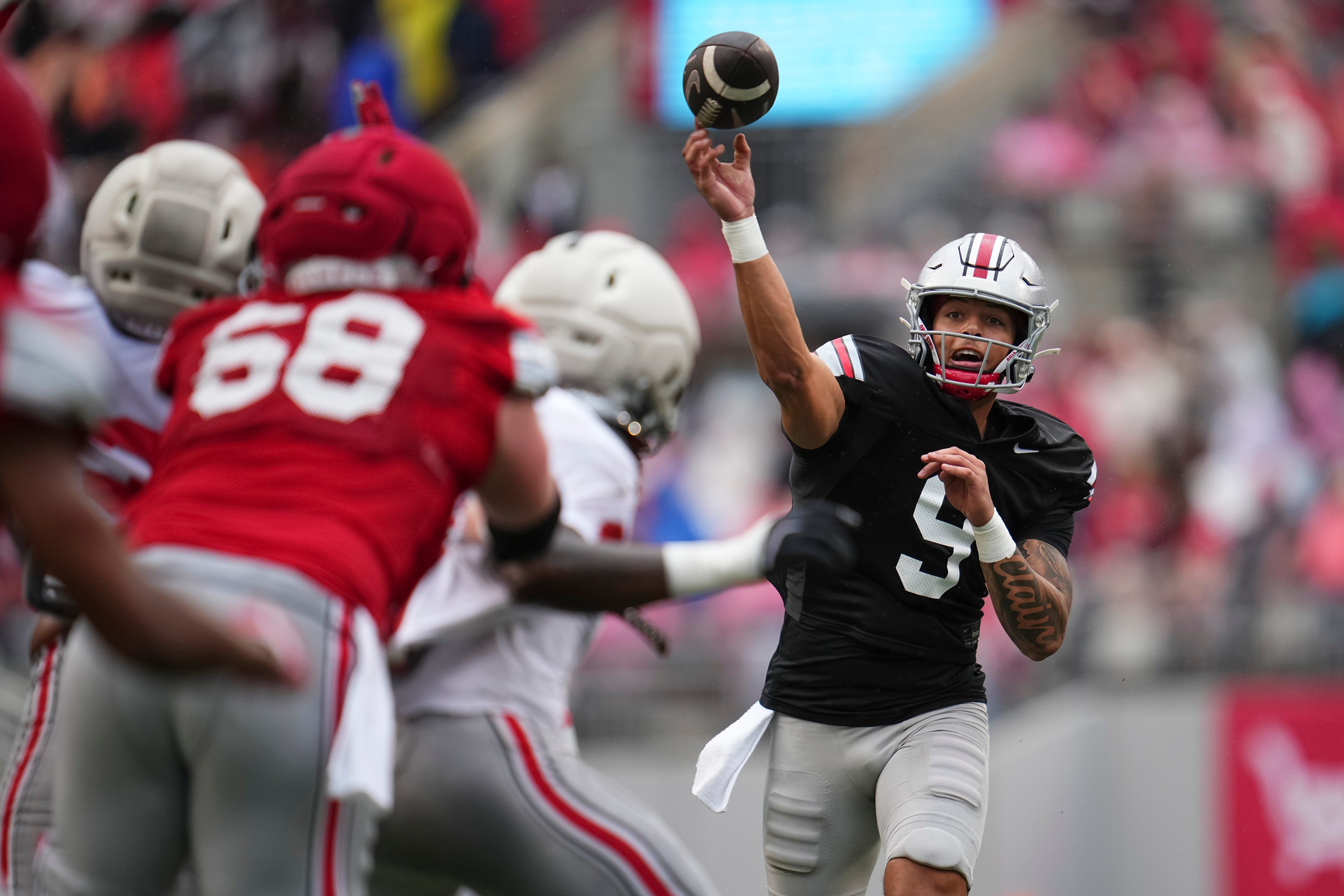 Three standout players from Ohio State’s rain-soaked spring game