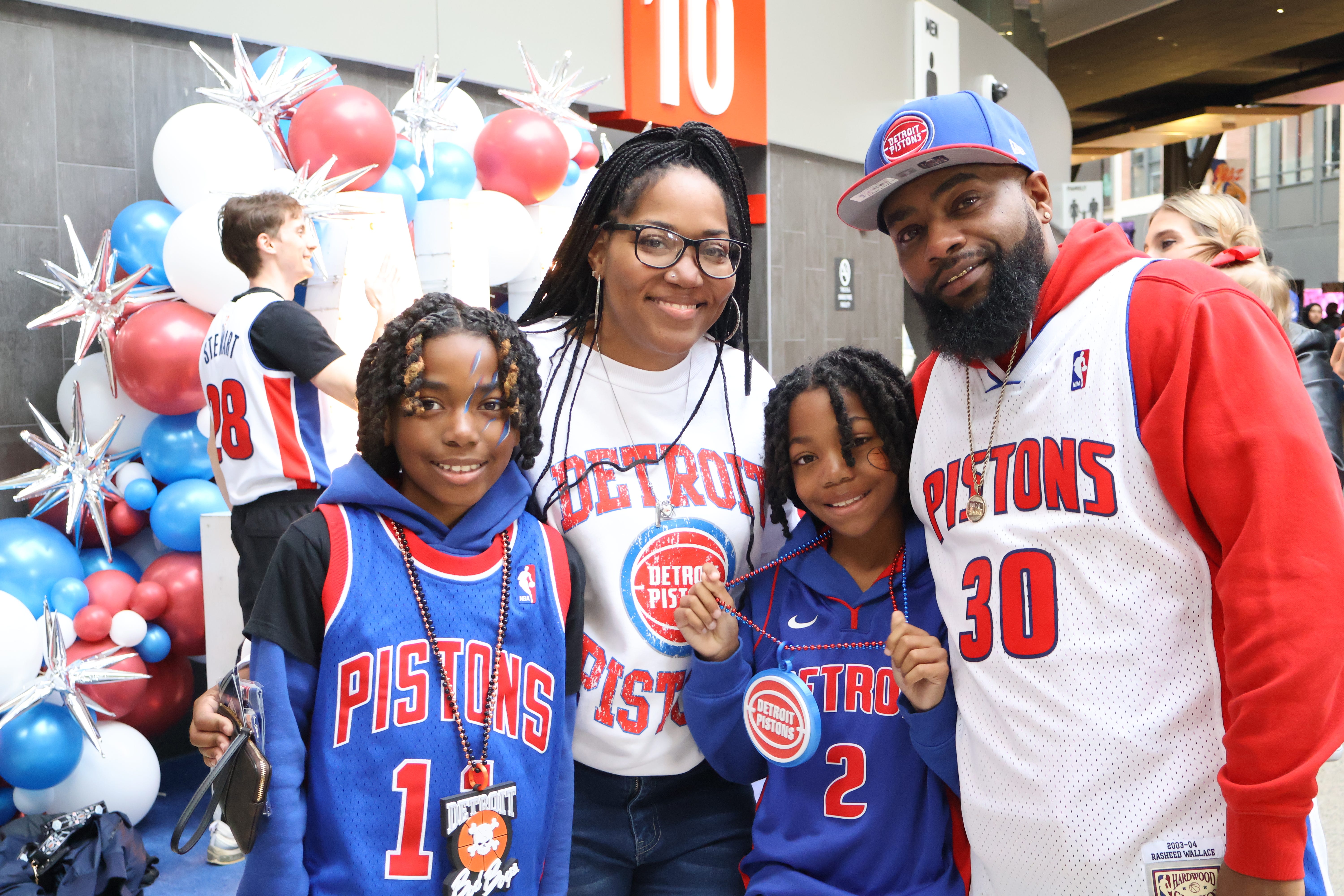 Detroit Pistons fans gathering for Game 1