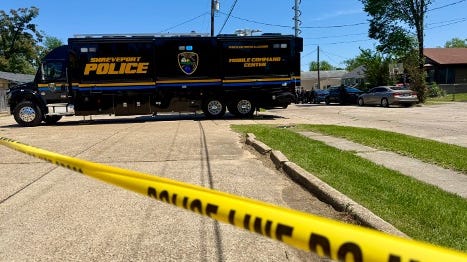 Scene where eight children are dead in what police believe was a domestic shooting in the 300 block of West 79th Street in Shreveport, La. on Sunday, April 19, 2026.