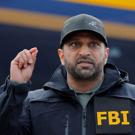 FBI Director Kash Patel announces the apprehension of Ryan Wedding, a former Canadian Olympic snowboarder who was on the FBI's Ten Most Wanted Fugitive list, during a press conference in Ontario, California, U.S., January 23, 2026.