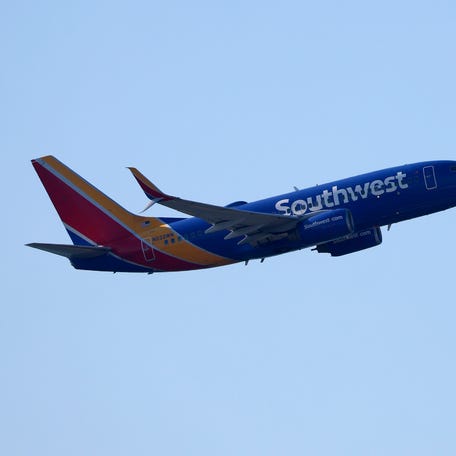 OAKLAND, CALIFORNIA - JANUARY 26: A Southwest Airlines plane takes off from Oakland San Francisco Bay Airport on January 26, 2026 in Oakland, California.