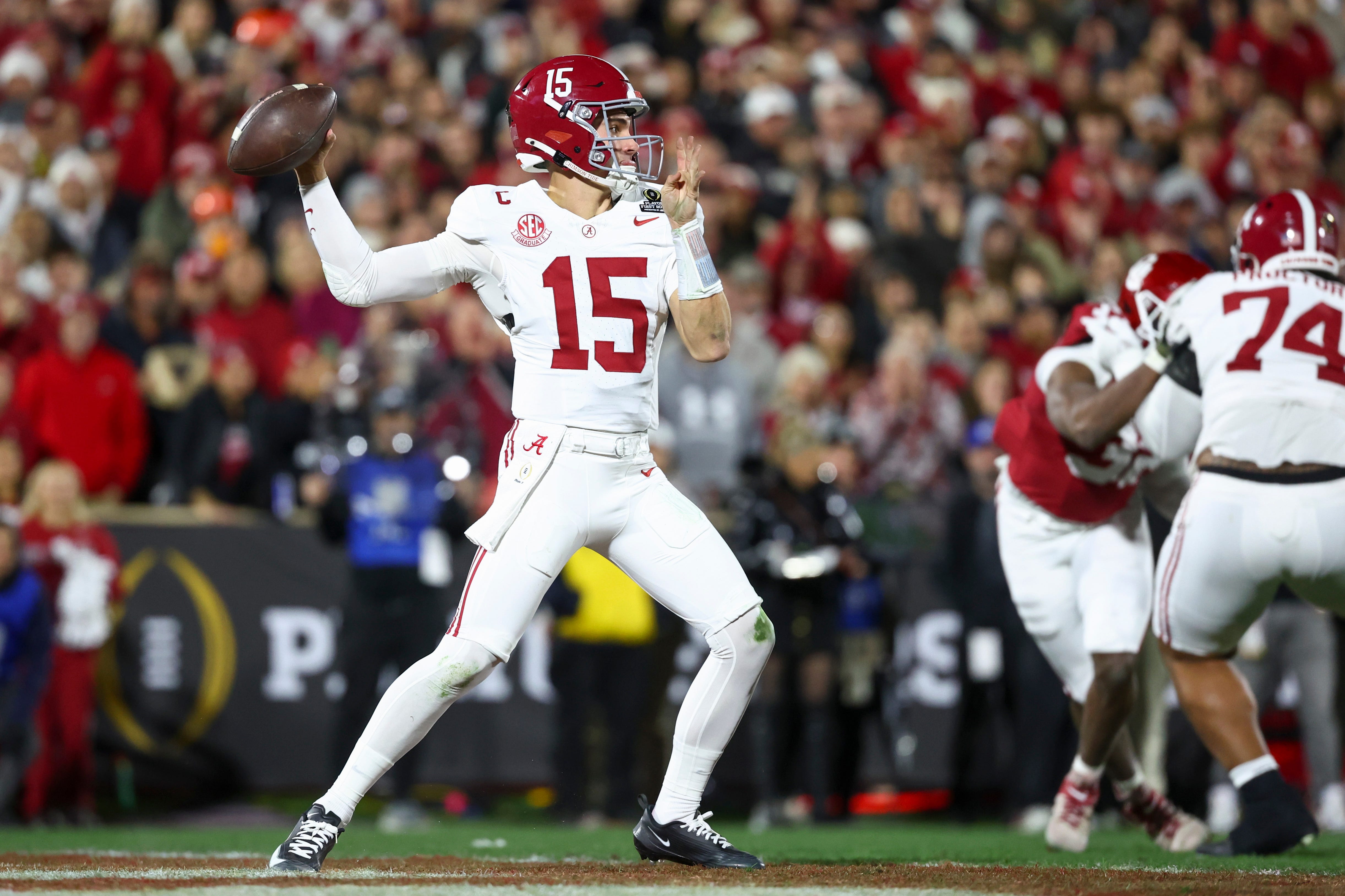 Nick Saban lauds Ty Simpson to Rams in NFL draft: ‘Perfect. Perfect. Perfect.’