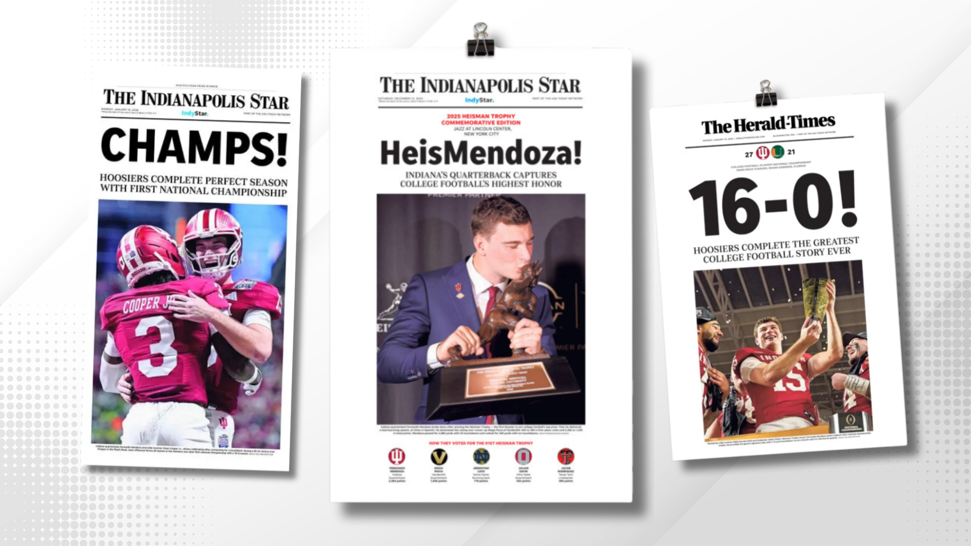 Fernando Mendoza fans can save up to 20% on these exclusive framed page prints