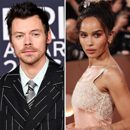 Zoë Kravitz, right, and Harry Styles have been fueling romance rumors for nearly a year after the pair were spotted together in several public outings.