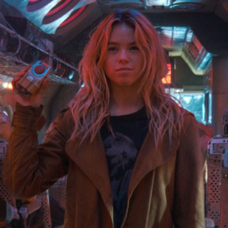 Kara (Milly Alcock) is on a mission to save her beloved canine Krypto in the DC superhero adventure "Supergirl."