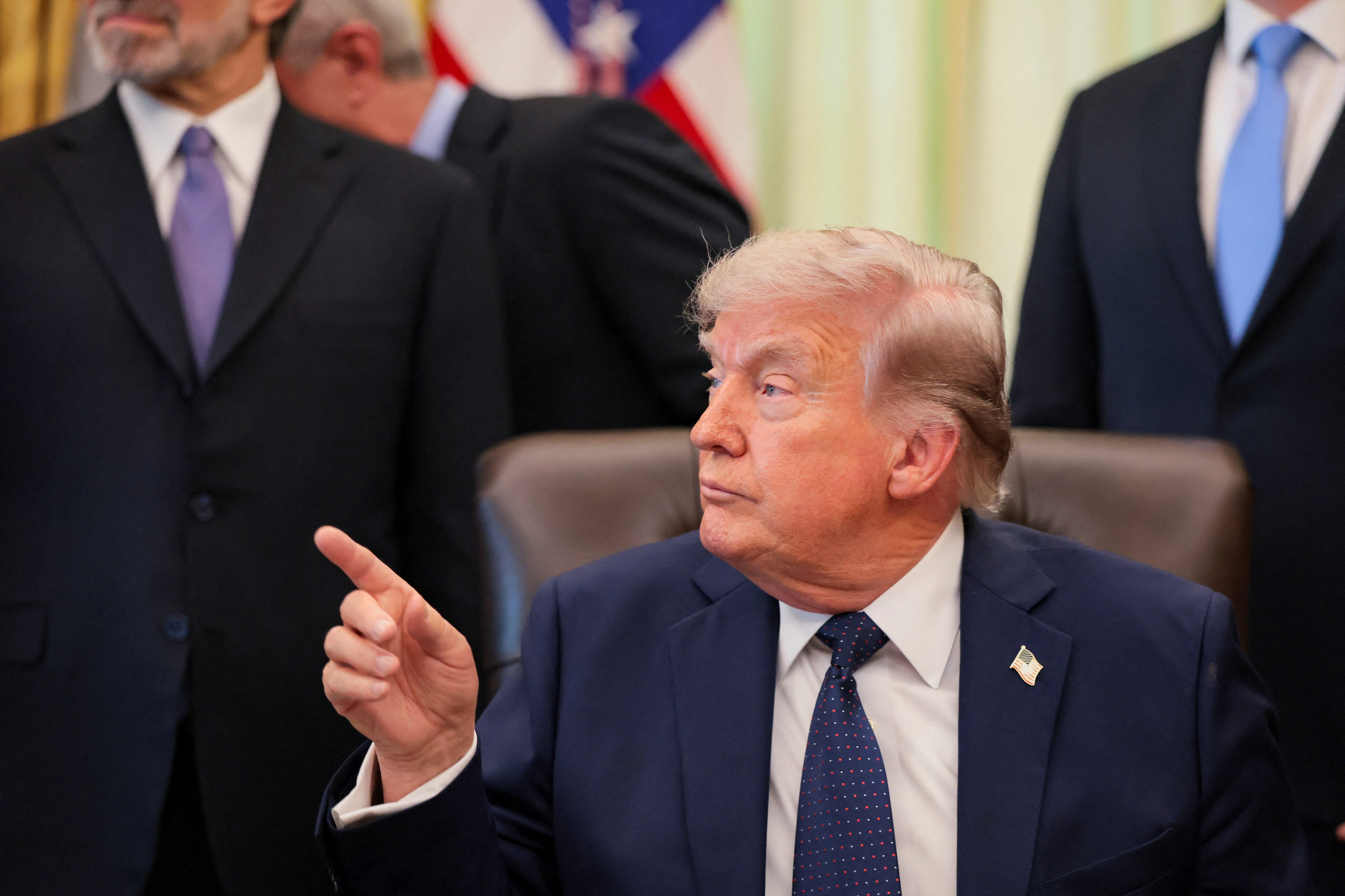 President Donald Trump was speaking to reporters when asked about Prince Harry's call for American leadership to do more about Ukraine. What did he say?