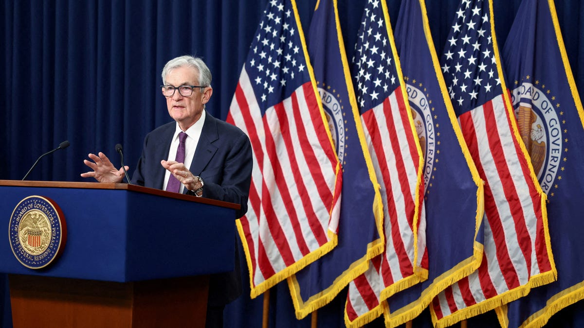 FILE PHOTO: U.S. Federal Reserve Chair Jerome Powell holds a press conference following a two-day meeting of the Federal Open Market Committee (FOMC), at the Federal Reserve in Washington, D.C., U.S., March 18, 2026. REUTERS/Kevin Lamarque/File Photo