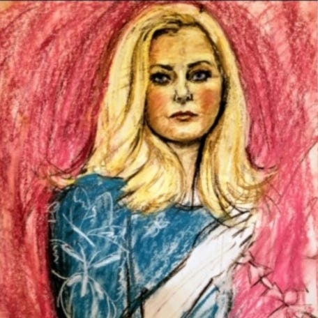 Maria Farmer drew this image of her best friend and hero, Virginia Roberts Giuffre, who died April 25, 2025.