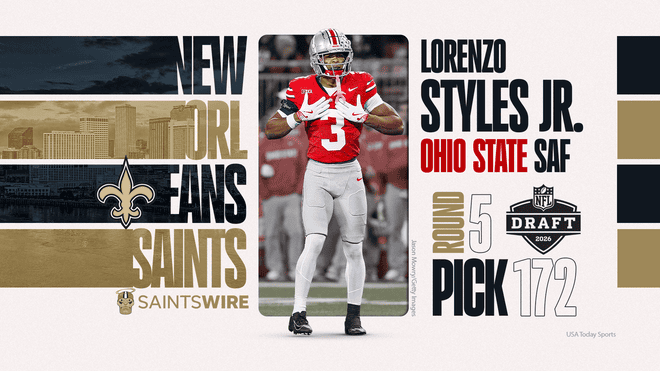 Saints draft Lorenzo Styles Jr.: See New Orleans’ fifth-round pick