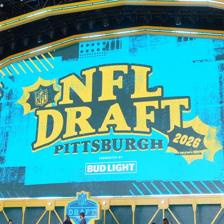 Apr 23, 2026; Pittsburgh, PA, USA; The 2026 NFL Draft Theater stage at Acrisure Stadium. Mandatory Credit: Kirby Lee-Imagn Images