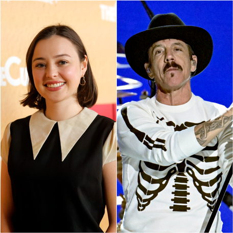 Eileen Kelly attends a screening for "The Curse" on Nov. 8, 2023, in West Hollywood, California. / Anthony Kiedis of Red Hot Chili Peppers performs onstage at The Kia Forum on January 30, 2025, in Inglewood, California.