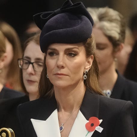 Princess Kate attends the Service of Commemoration and Thanksgiving, as part of the ANZAC Day commemorations, at Westminster Abbey in London on April 25, 2026.