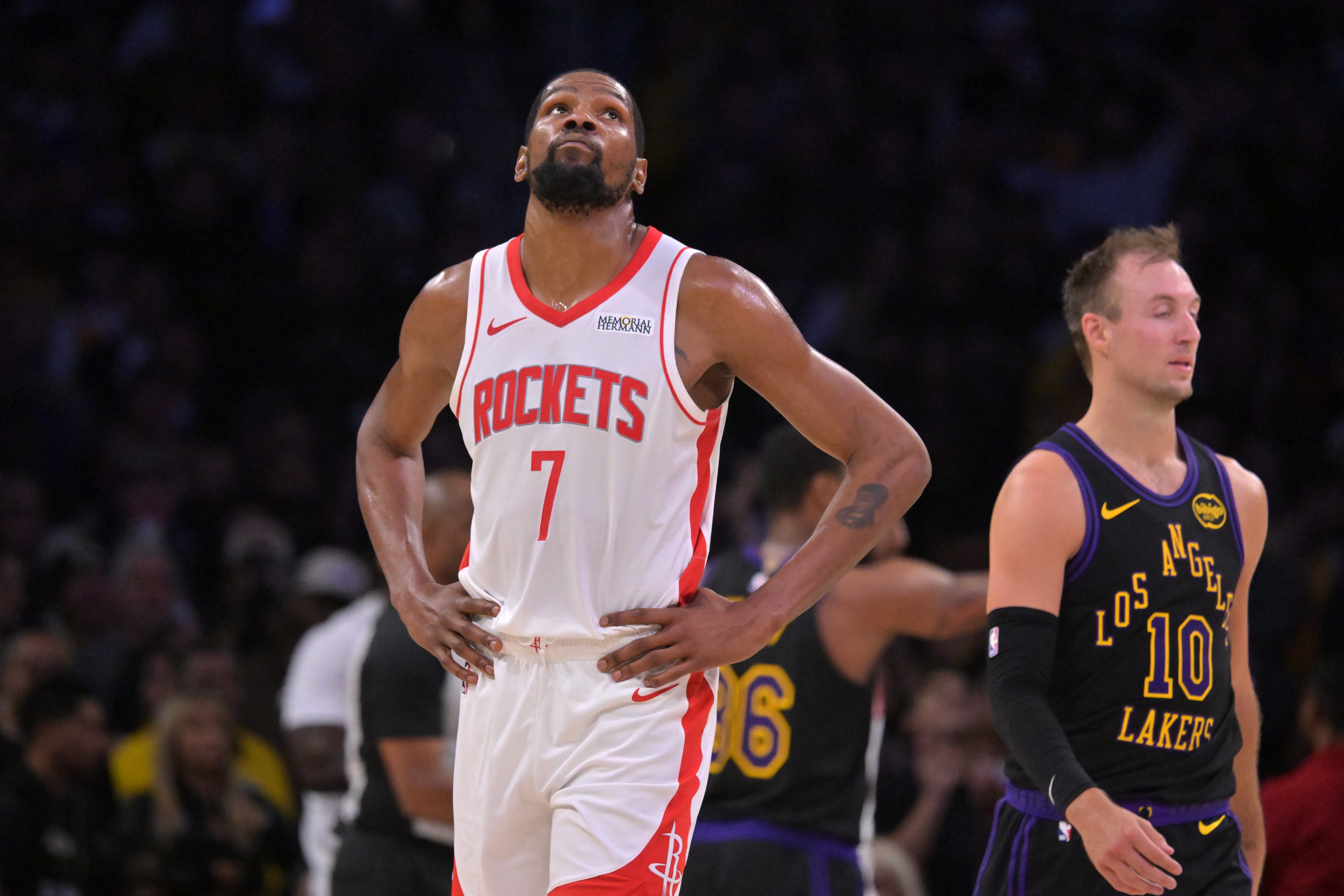 Rockets star Kevin Durant missed Game 3 against the Lakers due to an ankle injury. Here's the latest on his availability for Game 4 on Sunday.