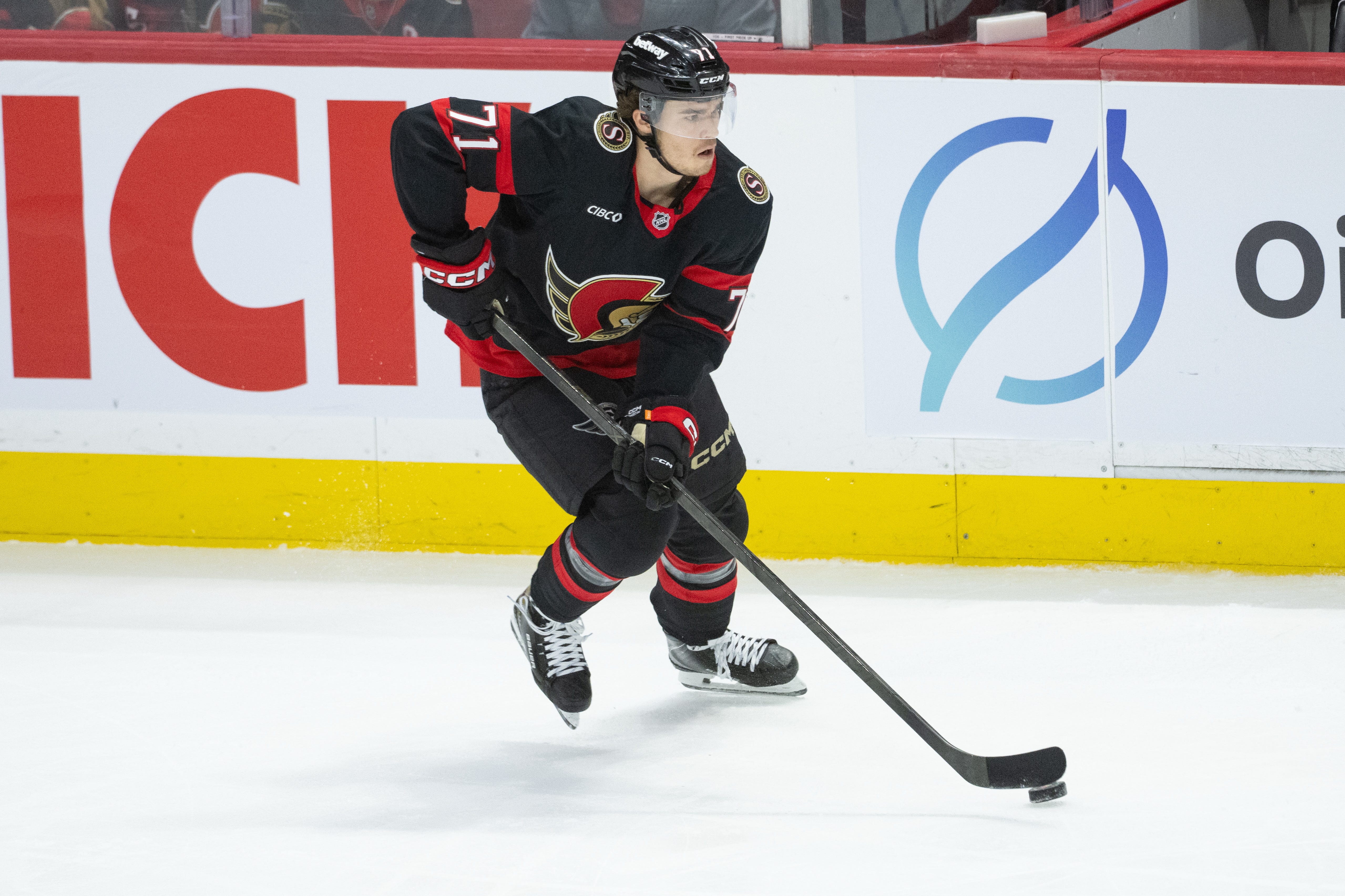 Ottawa Senators forward Ridly Greig punched Sean Walker while the Carolina Hurricanes player was being held in a headlock.