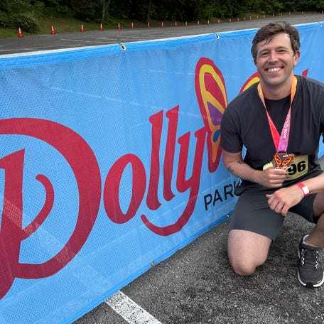 USA TODAY's Nathan Diller ran in Dollywood's inaugural spring 5K.