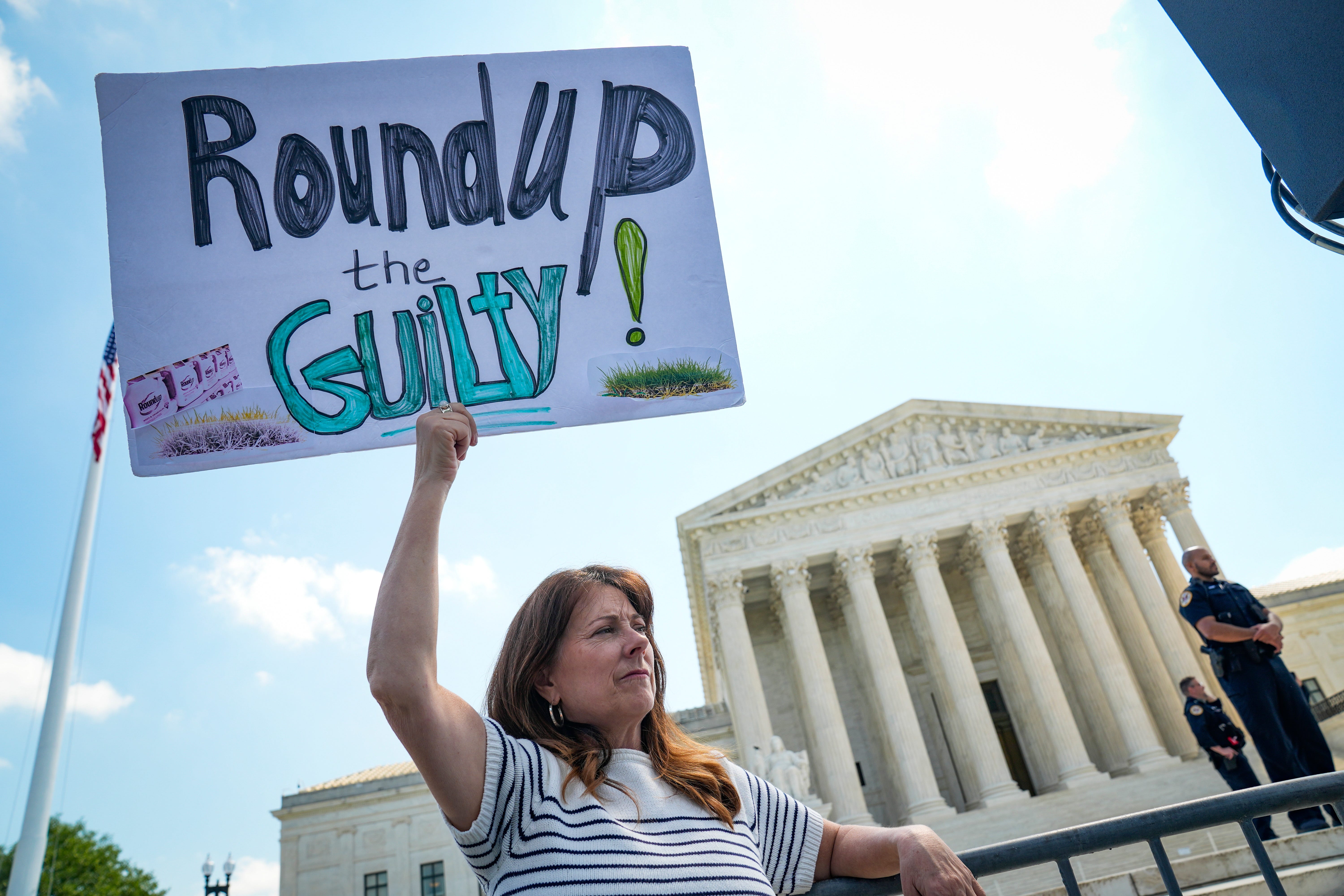 The Supreme Court appeared divided over whether the maker of weed killer Roundup can be sued for failing to warn about possible cancer risks.