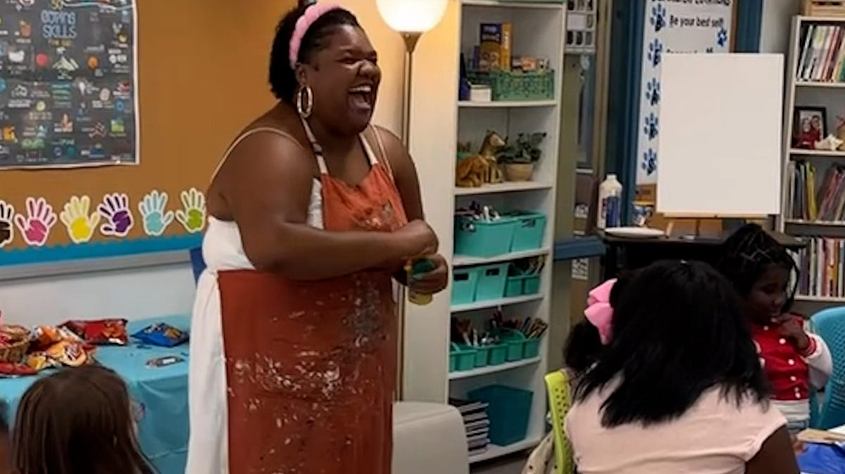 Watch art teacher inspire students to create without fear