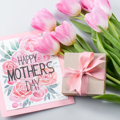 Happy mothers day card and gift