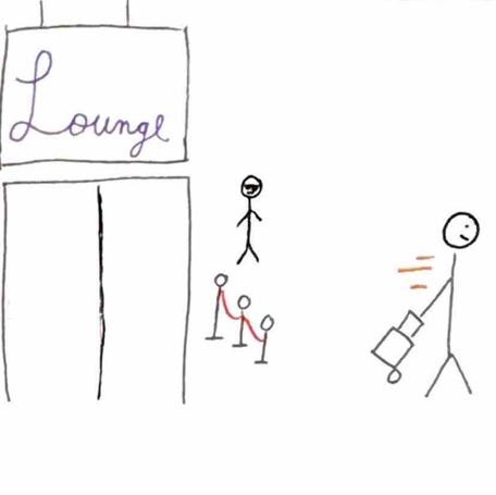 These days I prefer to be among the people in the airport concourse.