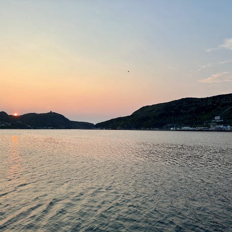 The sun rose during the search for the missing OceanGate Expeditions submersible in 2023.