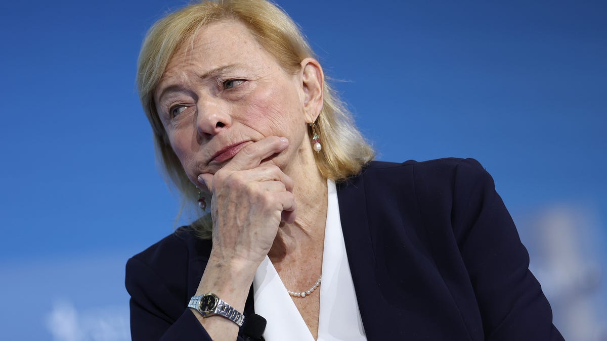 Janet Mills pictured on May 4, 2023, in National Harbor, Maryland.