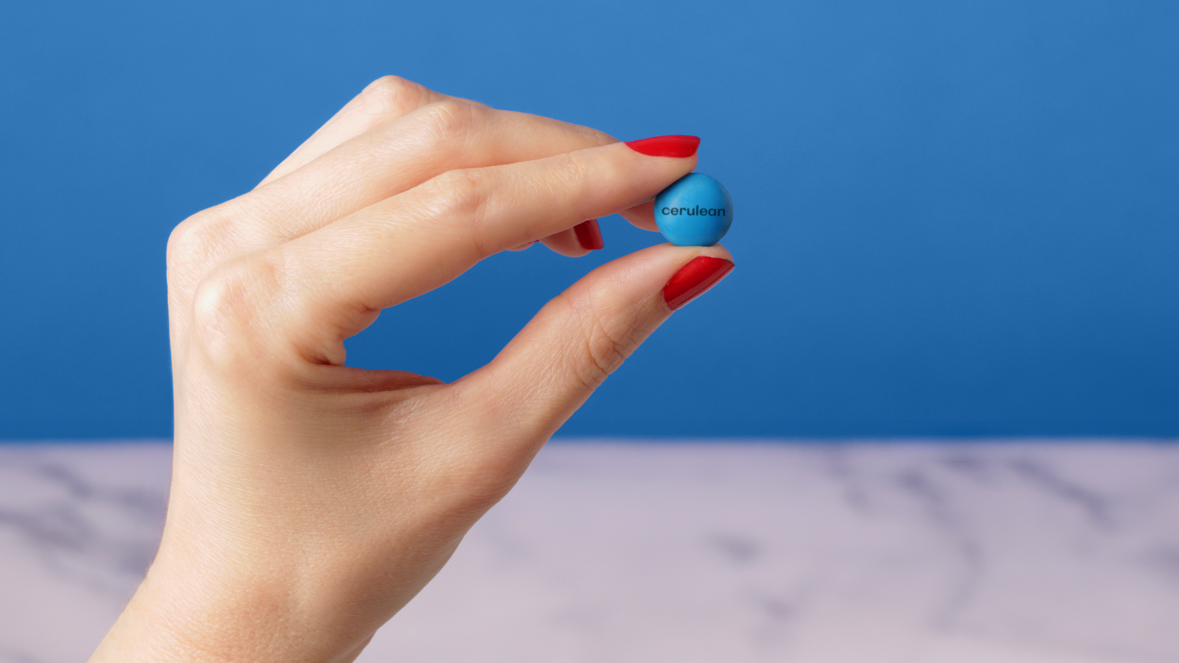 Cerulean is the color of Andy Sach's sweater in 