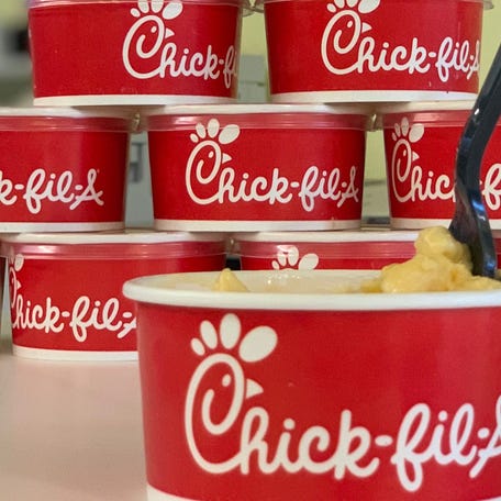 Pictured is Chick-fil-A mac & cheese.