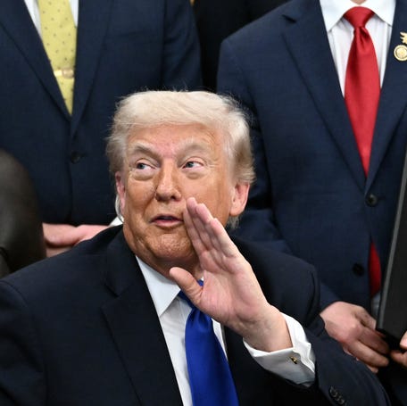 President Donald Trump speaks after signing several executive orders in the Oval Office of the White House in Washington, DC, on April 30, 2026.