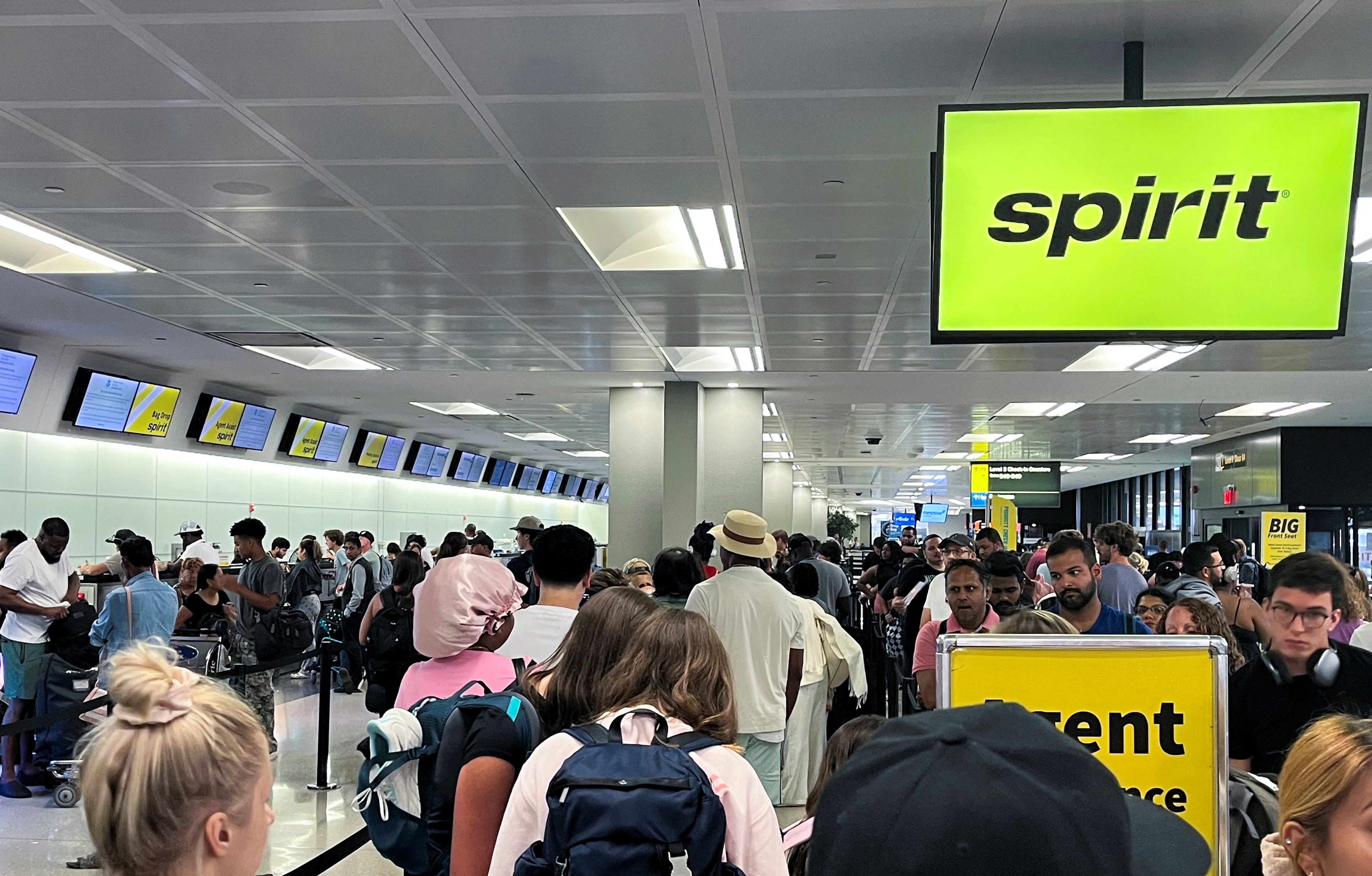 Spirit Airlines suspended operations, canceling flights and leaving travelers with limited rebooking or refund options.