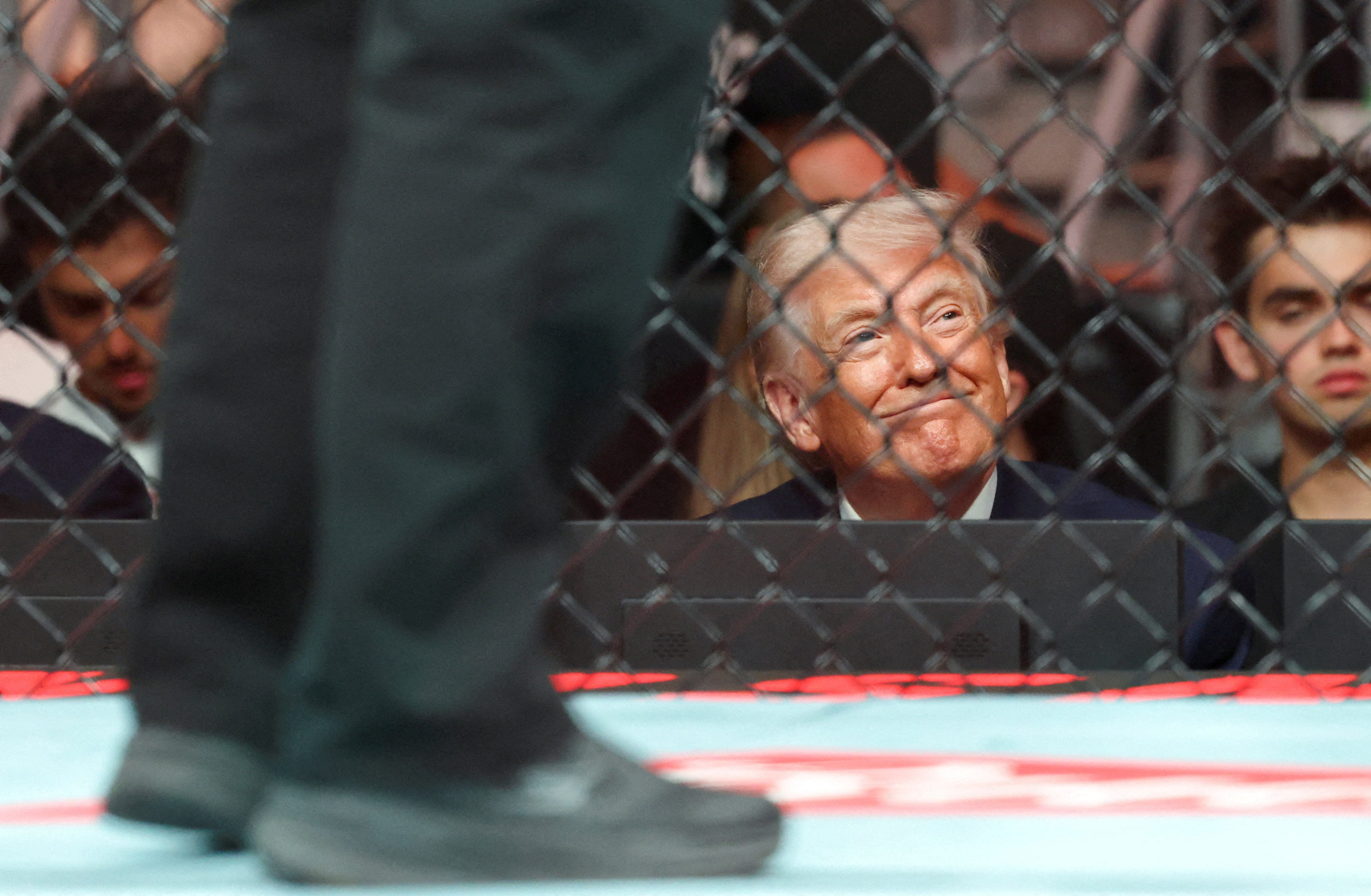 President Trump on May 1 said construction will begin over the next week on a structure to hold a UFC event on the South Lawn of the White House.