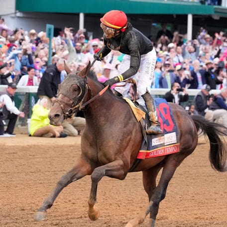 Golden Tempo, ridden by jockey Jose Ortiz, won the 152nd Kentucky Derby on May 2, 2026.
