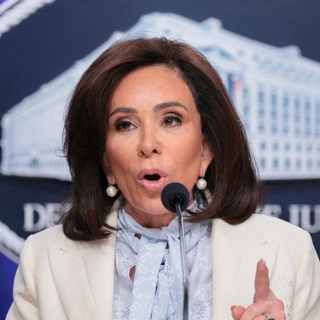 U.S. Attorney for the District of Columbia Jeanine Pirro speaks during a press conference about the shooting that happened at the White House Correspondents' Association dinner where U.S. President Donald Trump was present, at the U.S. Department of Justice in Washington, D.C., on April 27, 2026.