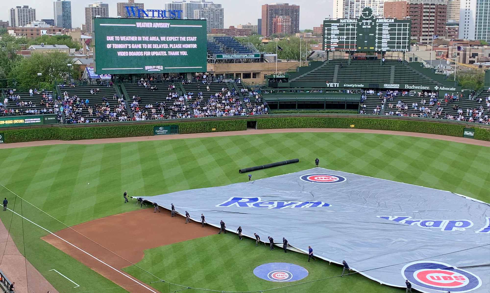 Rain delay at Wrigley Field