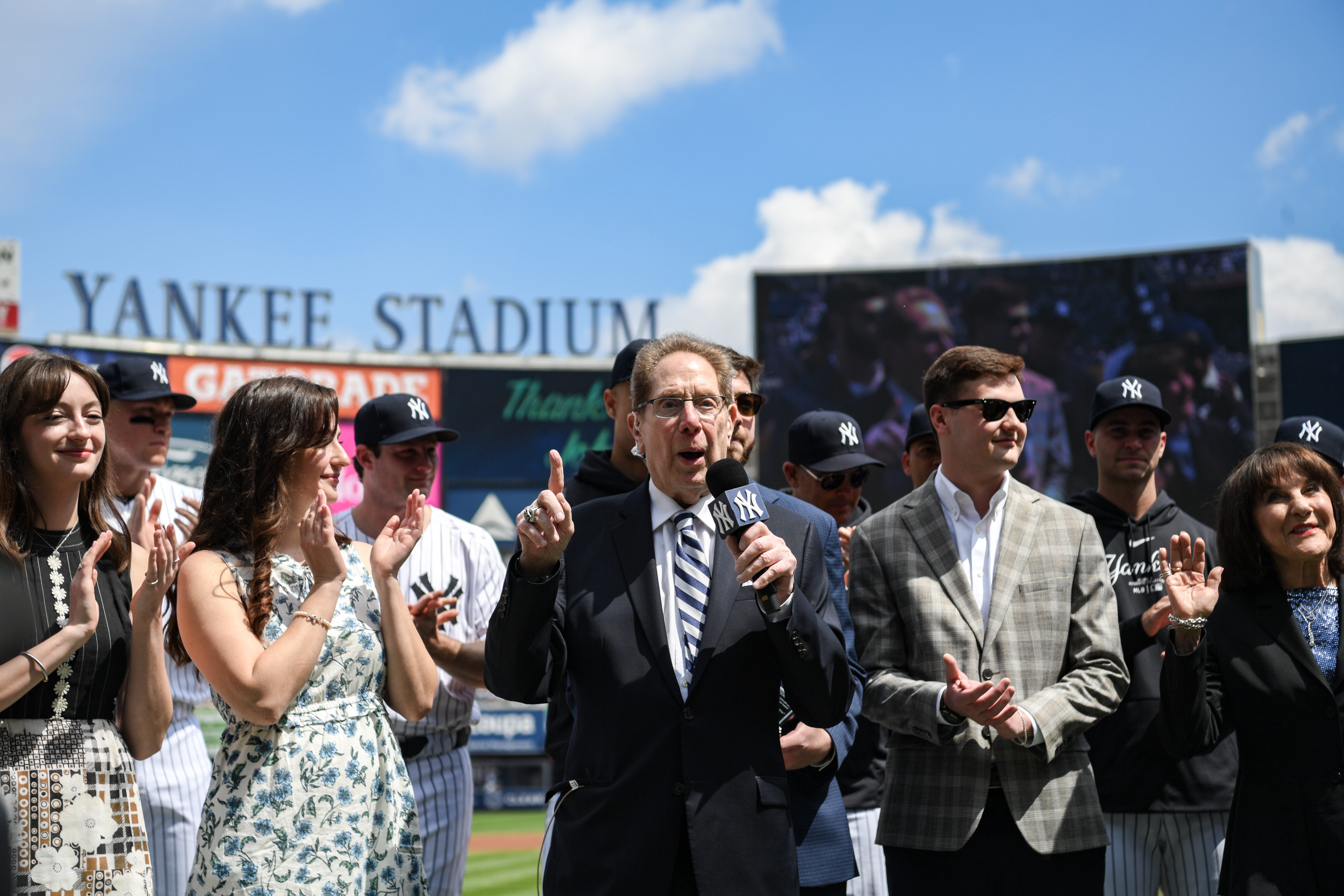 John Sterling smiling during broadcast