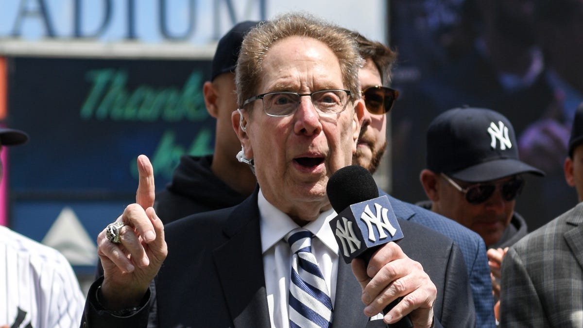 John Sterling smiling during broadcast