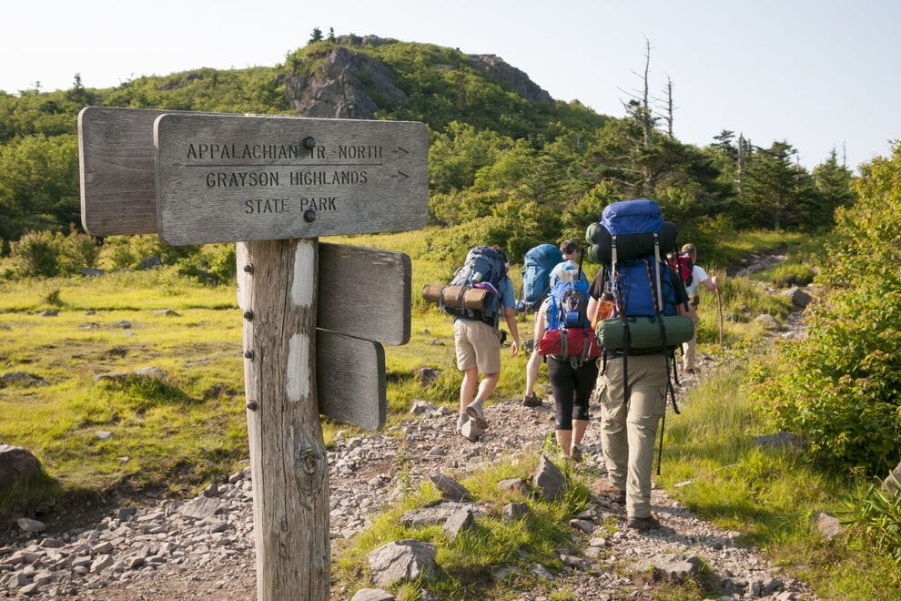 Hikers anticipate the slow journey along the Appalachian Trail