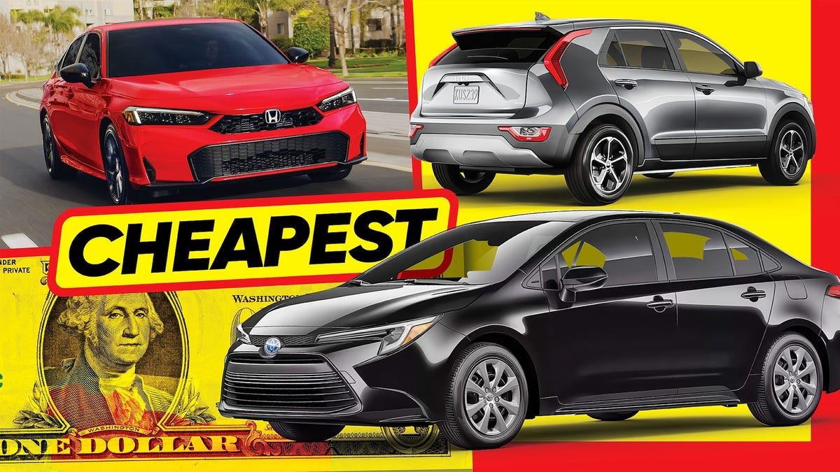 Cheapest hybrid vehicles for 2025: Low-price electrified power
