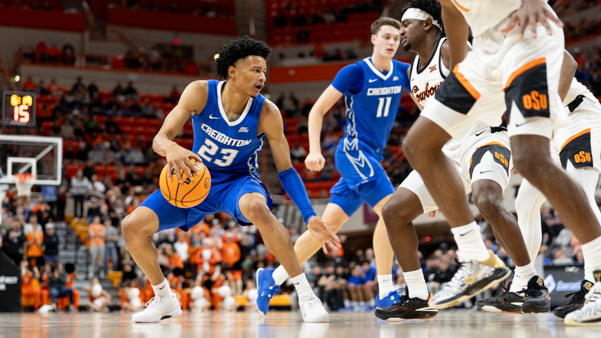 No. 15 Creighton rebounds from 1st loss by beating Oklahoma St 79-65 behind Scheierman, Alexander