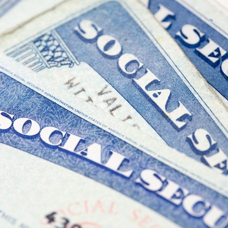Stack of Social Security cards.