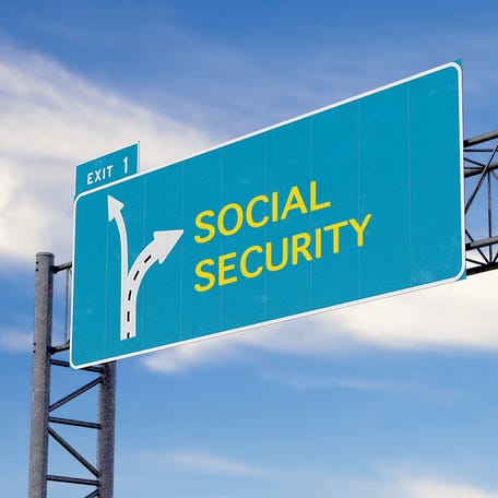 Social Security on a highway sign.