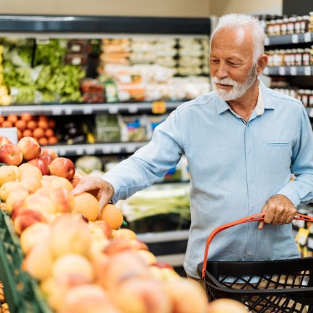 A person at a grocery store.